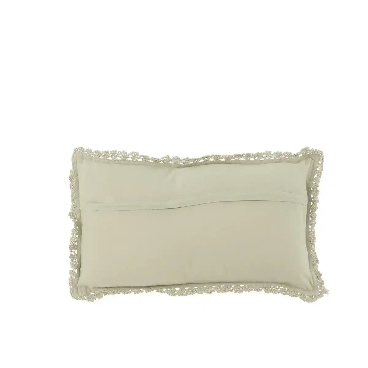 J-Line Kissen Rechteck Spitze – Baumwolle – hellgrün - HomeDesign Knaus