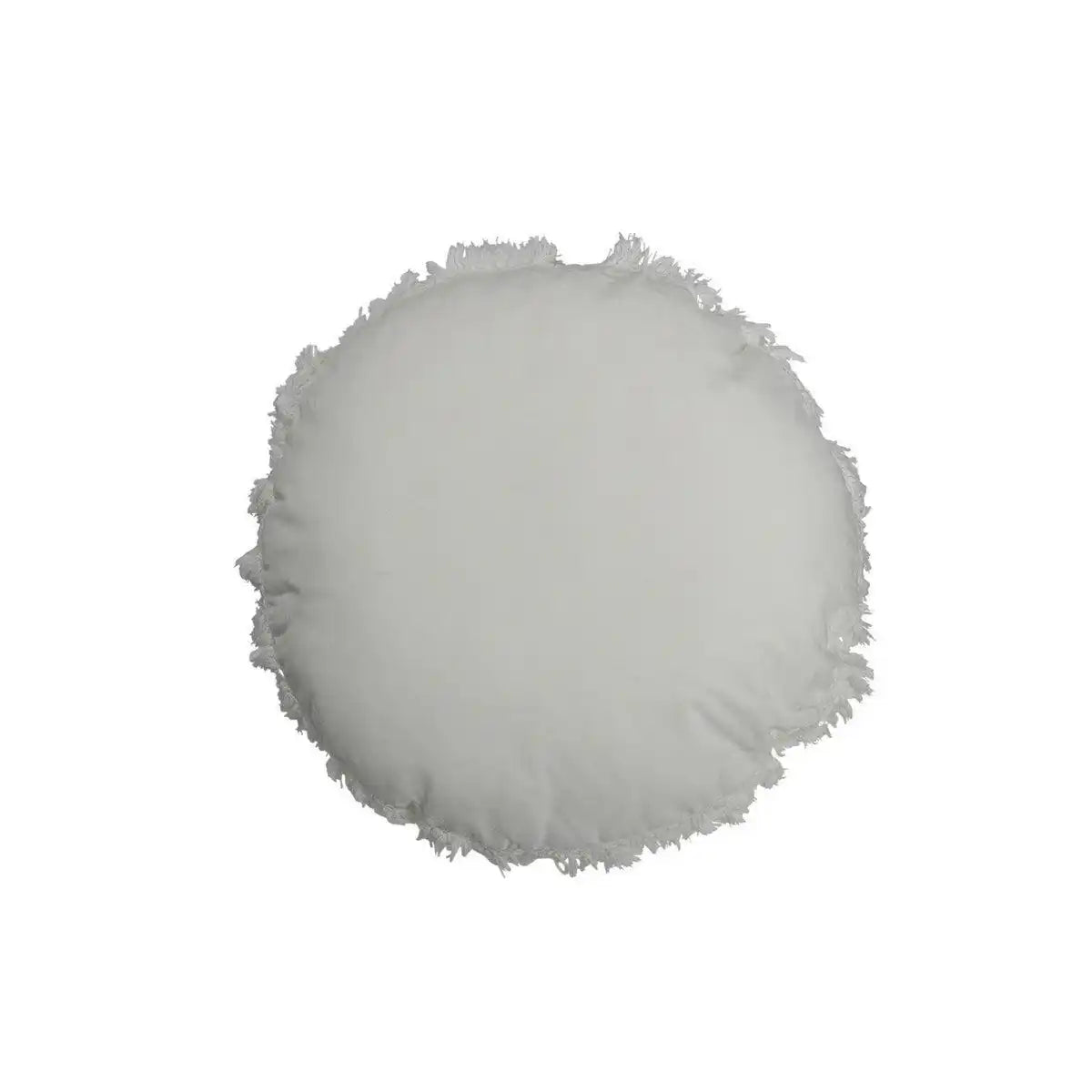 J-Line Kissen Round Velvet – Baumwolle/Leinen – Weiß - HomeDesign Knaus