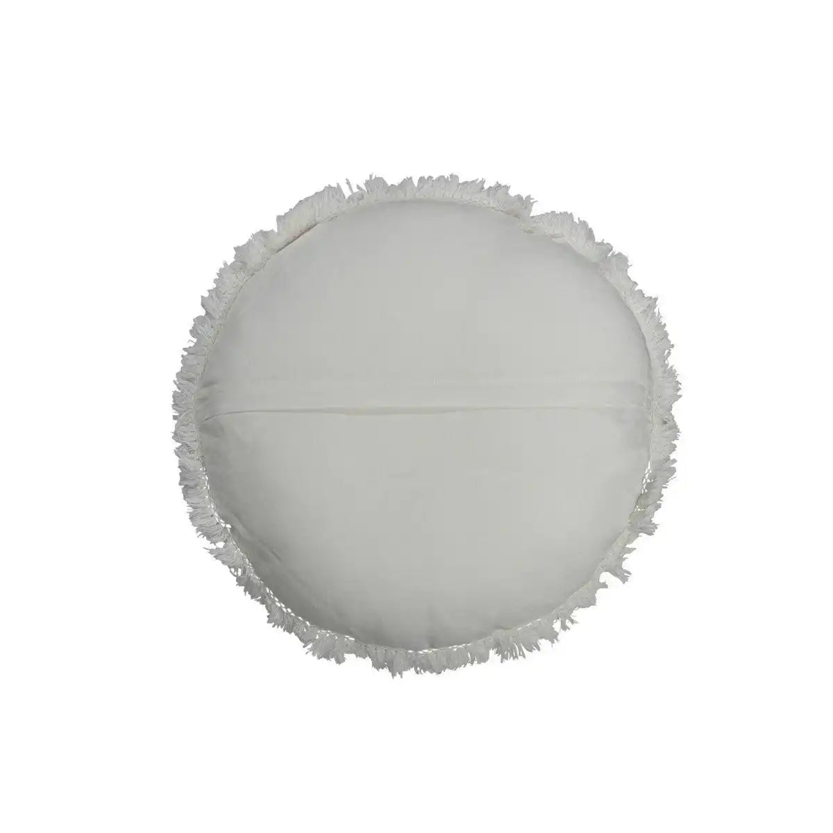 J-Line Kissen Round Velvet – Baumwolle/Leinen – Weiß - HomeDesign Knaus
