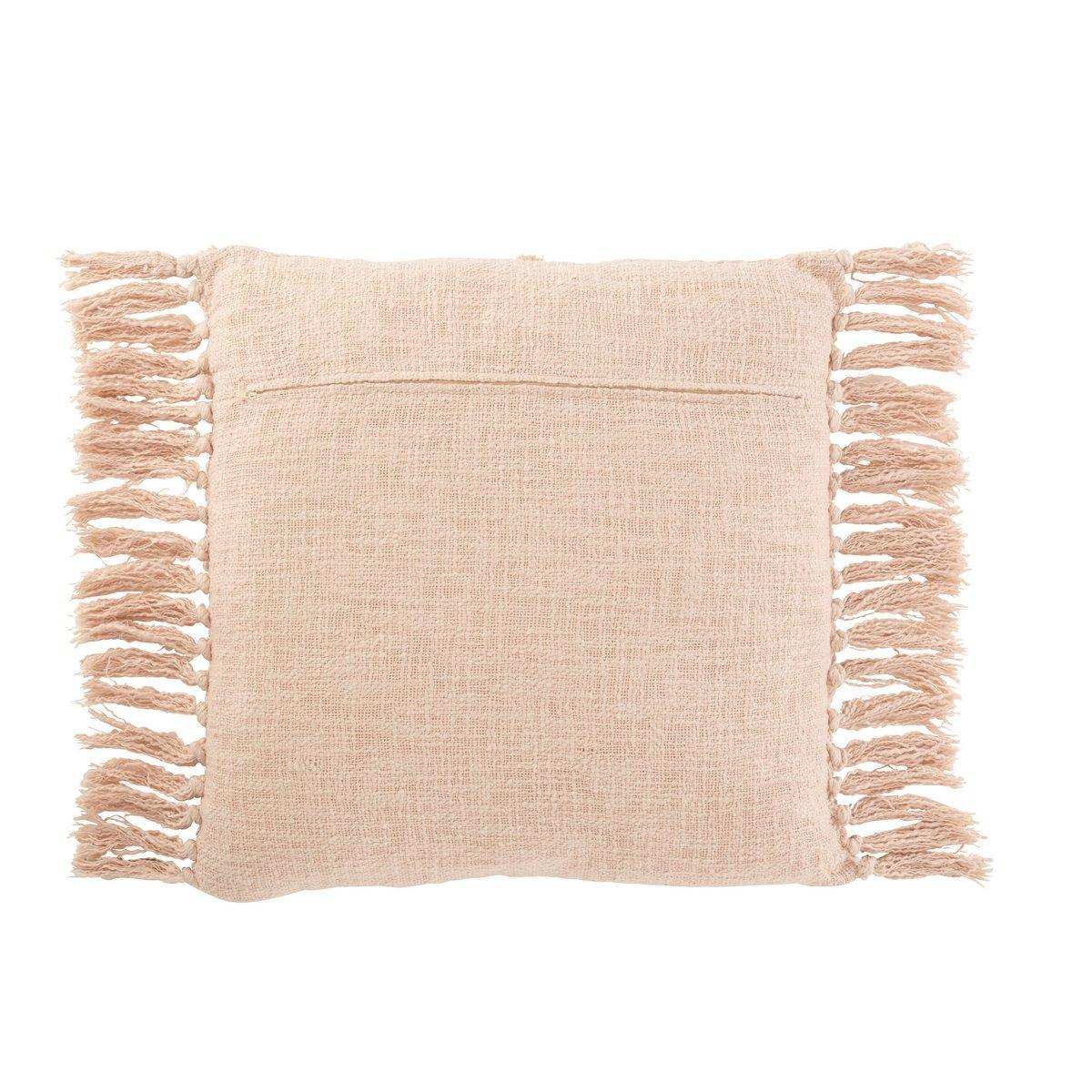 J-Line Kissen Square Check – Baumwolle – Polyester – Rosa - HomeDesign Knaus