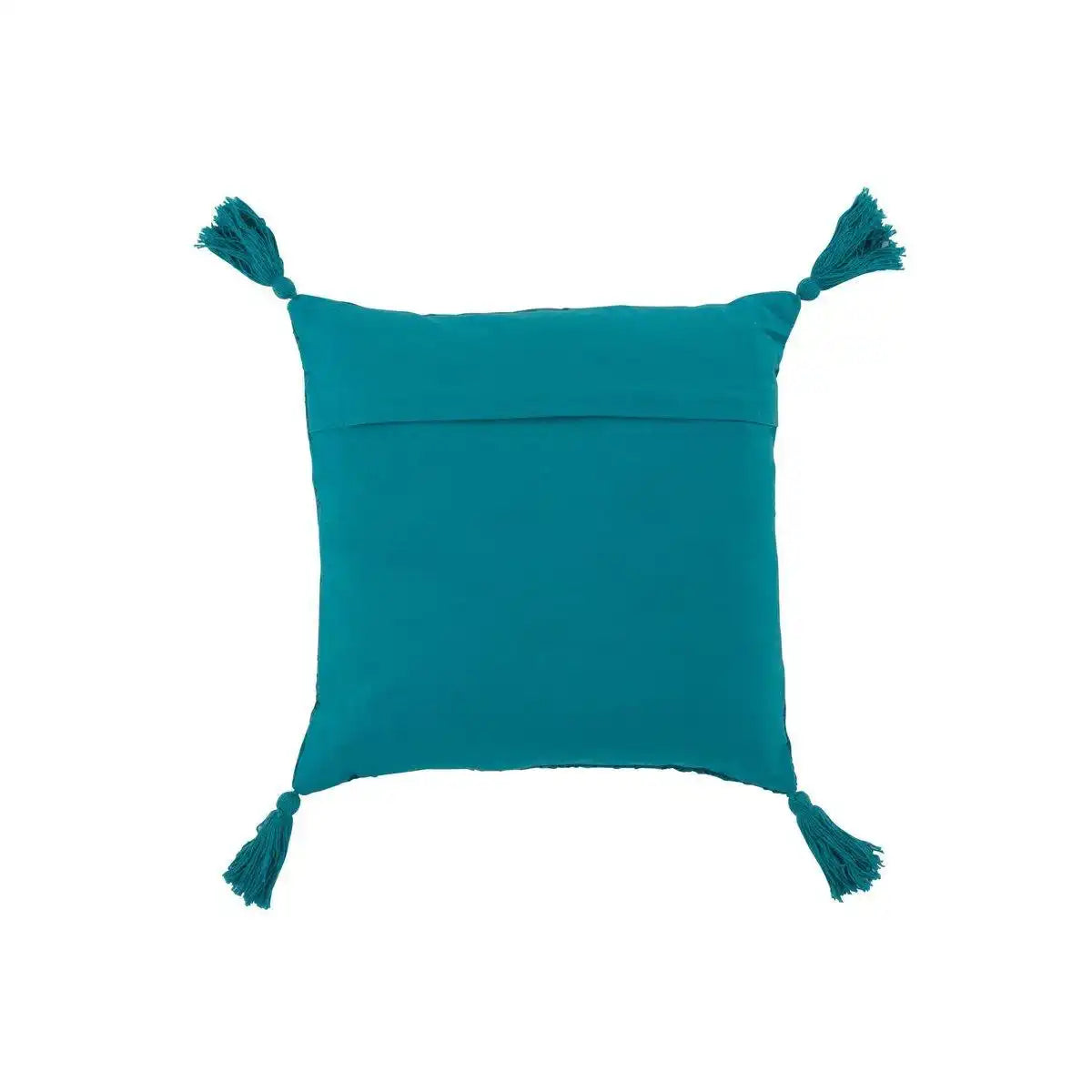 J-Line Kissen Square Fayola – Baumwolle – Türkis - HomeDesign Knaus
