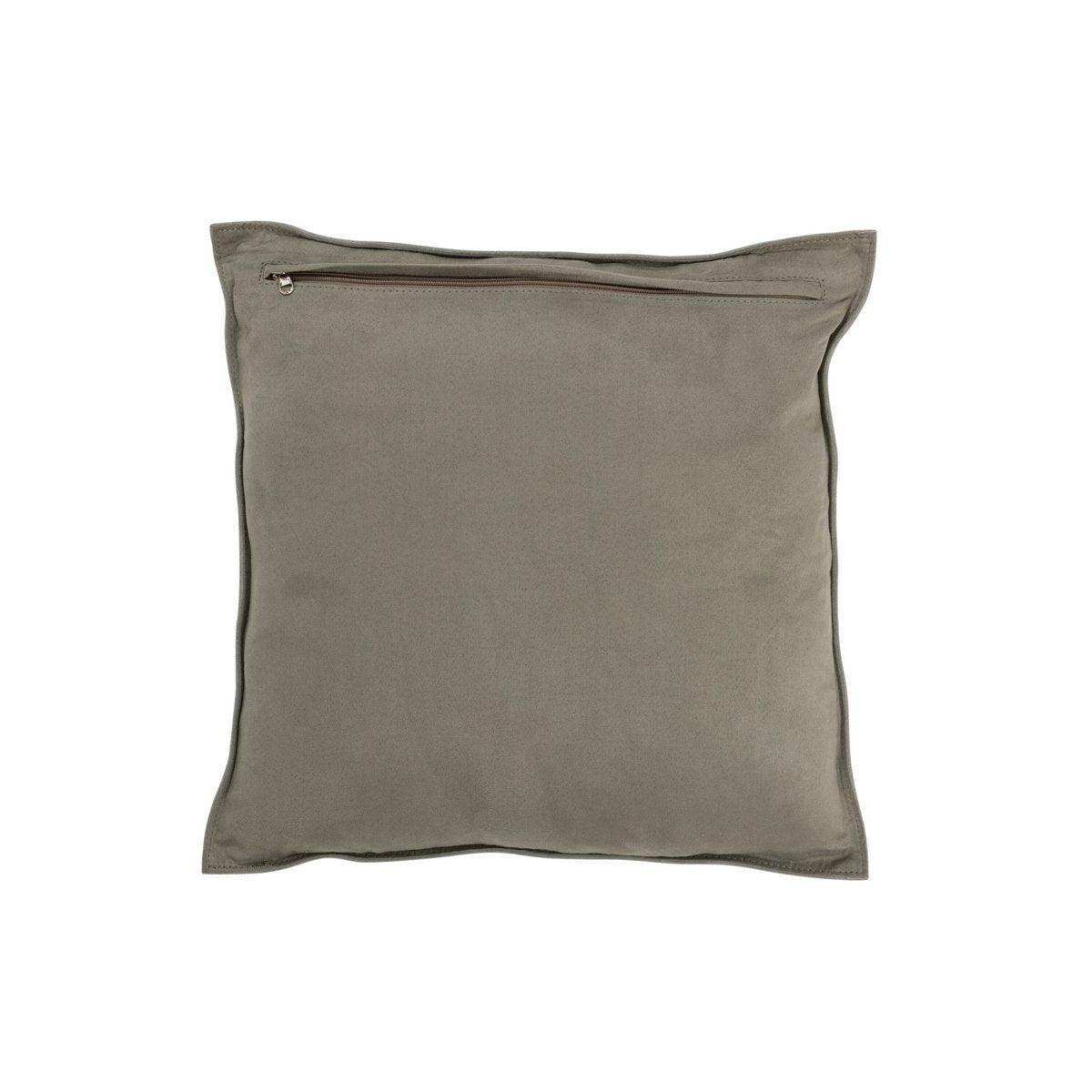 J-Line Kissen Square – Leder – Grün - HomeDesign Knaus
