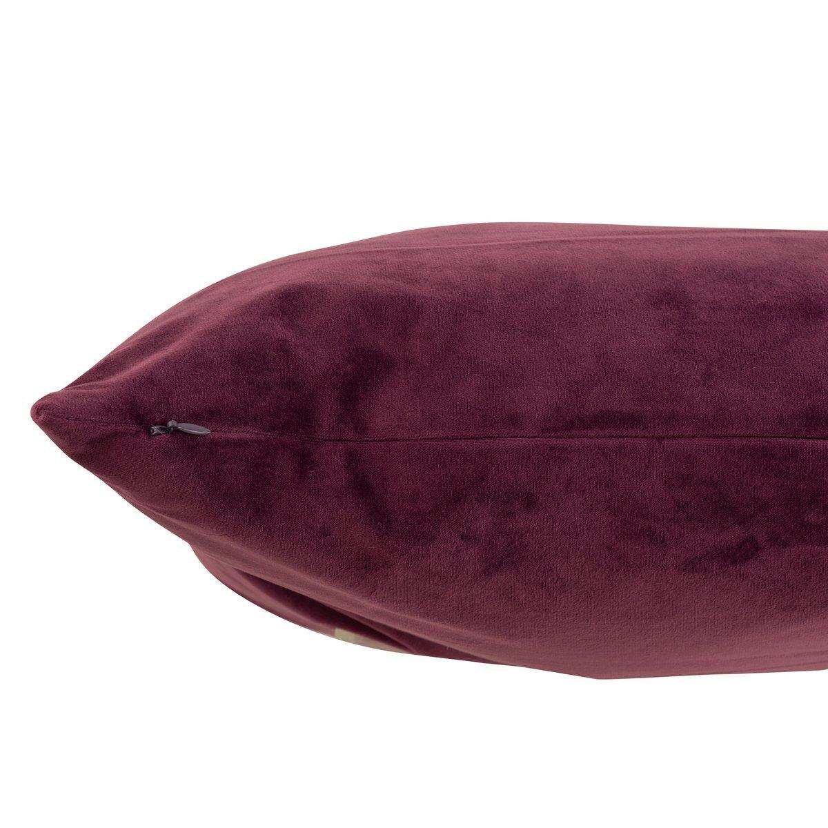 J-Line Kissen Square – Samt – Dunkelviolett - HomeDesign Knaus