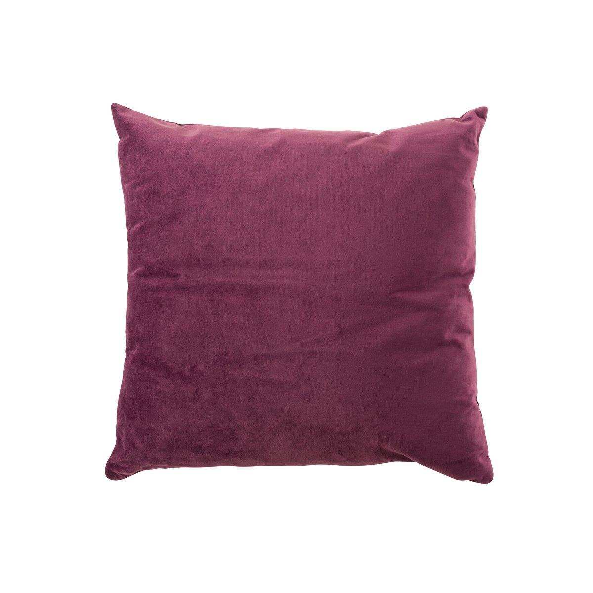 J-Line Kissen Square – Samt – Dunkelviolett - HomeDesign Knaus