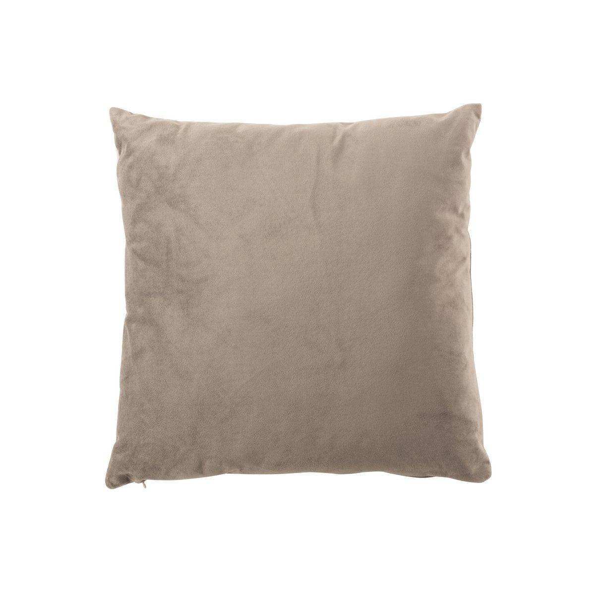 J-Line Kissen Square – Samt – Grau - HomeDesign Knaus