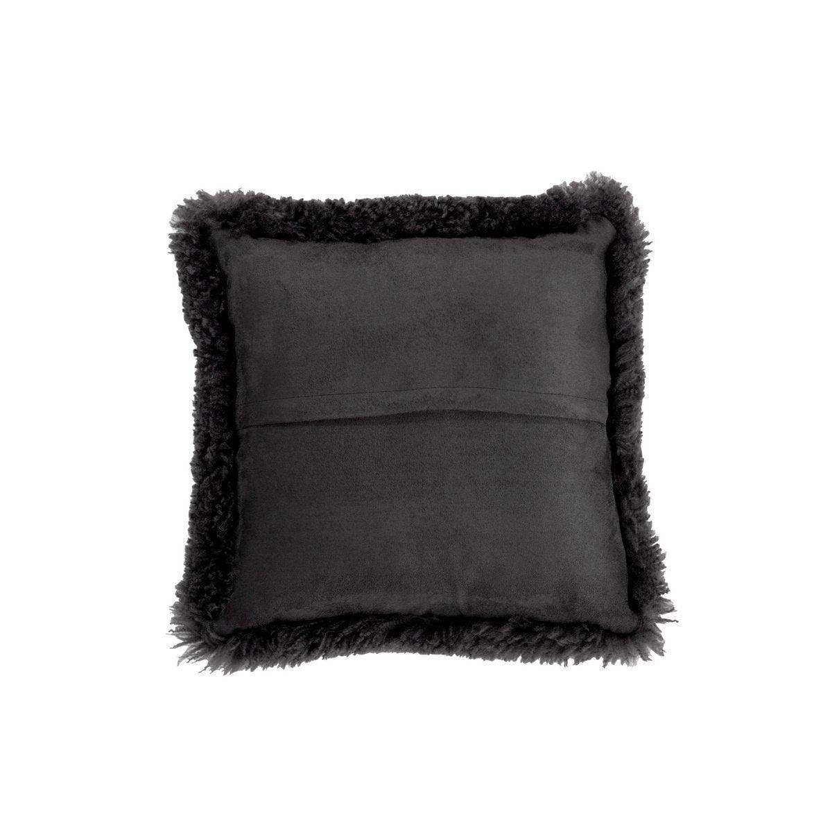 J-Line Kissen Square Sheepskin – Polyester – Dunkelgrau - HomeDesign Knaus