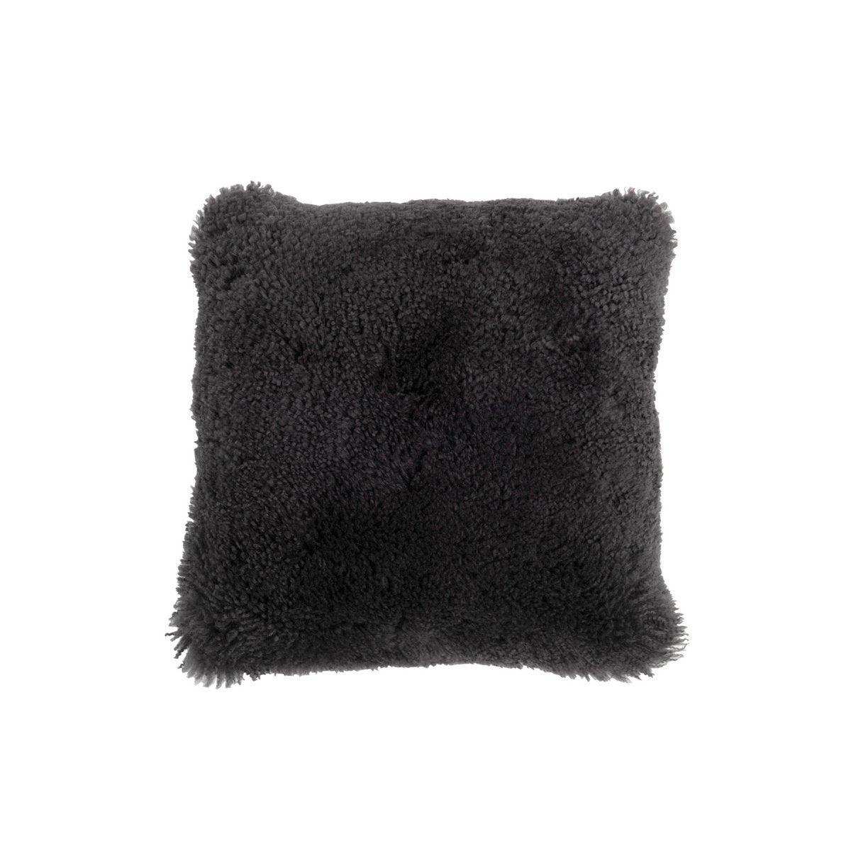 J-Line Kissen Square Sheepskin – Polyester – Dunkelgrau - HomeDesign Knaus