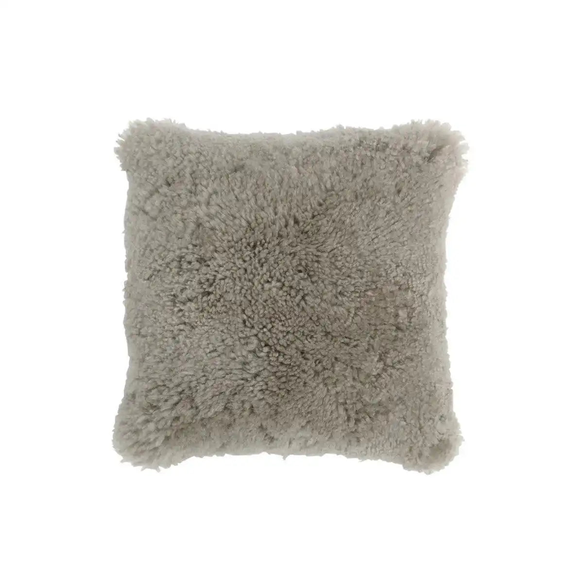 J-Line Kissen Square Sheepskin – Polyester – Hellgrau - HomeDesign Knaus