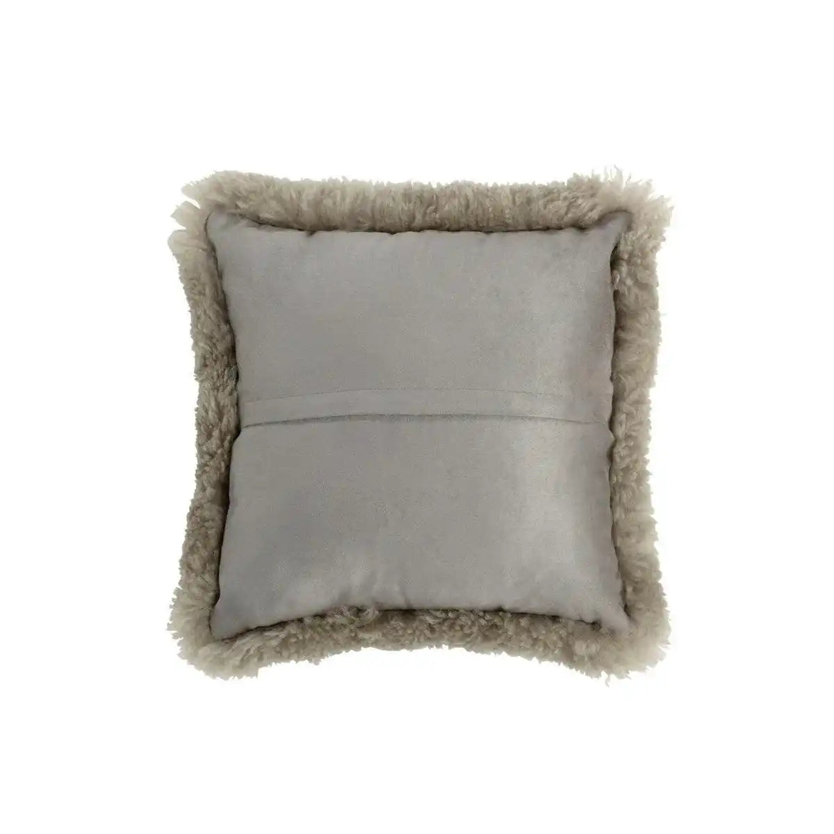 J-Line Kissen Square Sheepskin – Polyester – Hellgrau - HomeDesign Knaus