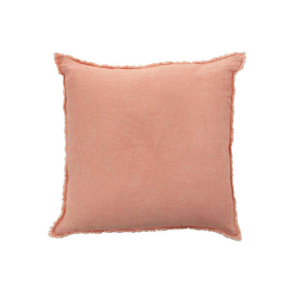 J-Line Kissen Stonewashed – Leinen – Aprikose - HomeDesign Knaus