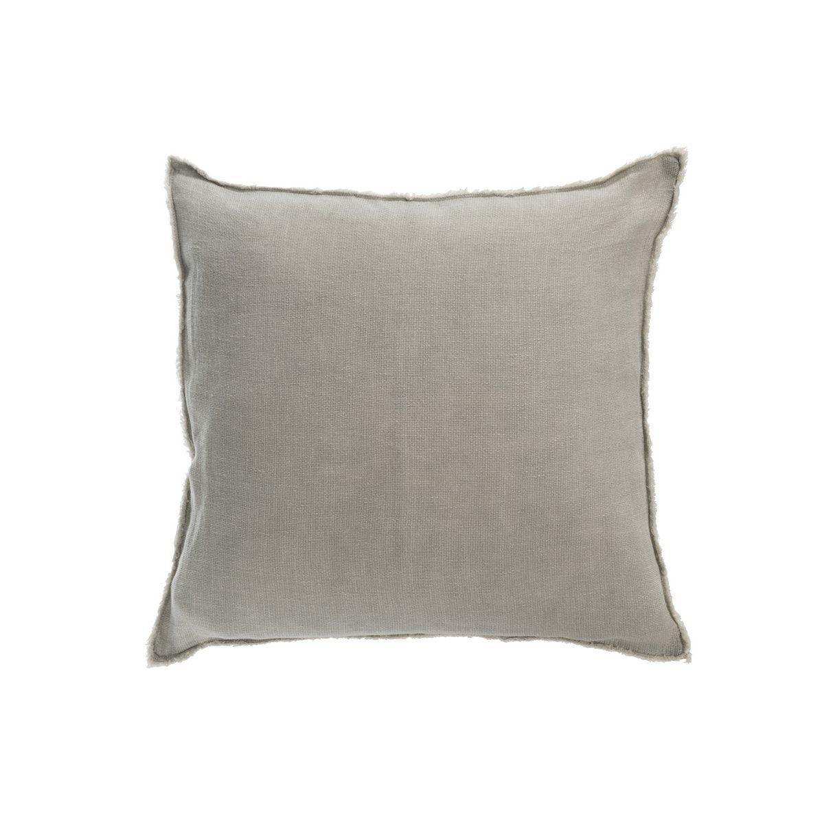 J-Line Kissen Stonewashed – Leinen – Grün - HomeDesign Knaus