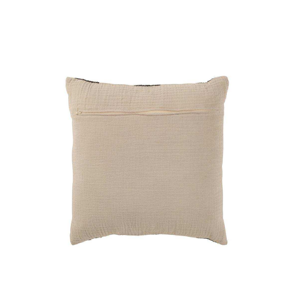 J-Line Kissen Stripes – Leinen – Beige - HomeDesign Knaus