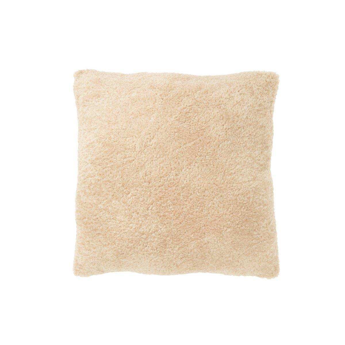 J-Line Kissen Teddy – Polyester – Beige - HomeDesign Knaus