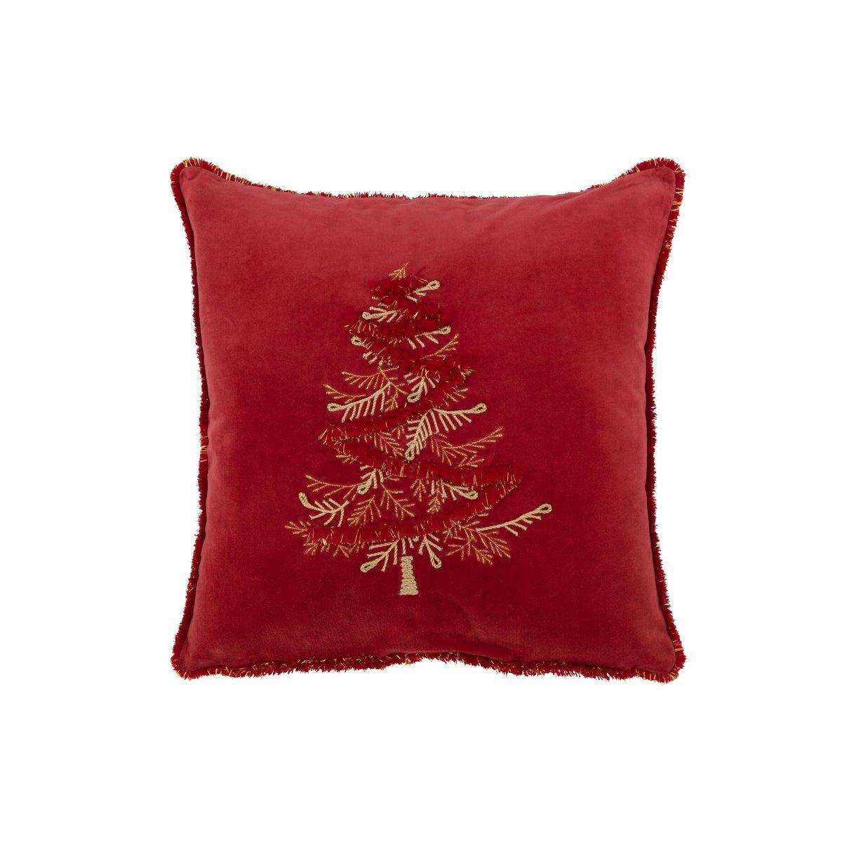 J-Line Kissen Tree - Textil - Rot/Gold - HomeDesign Knaus