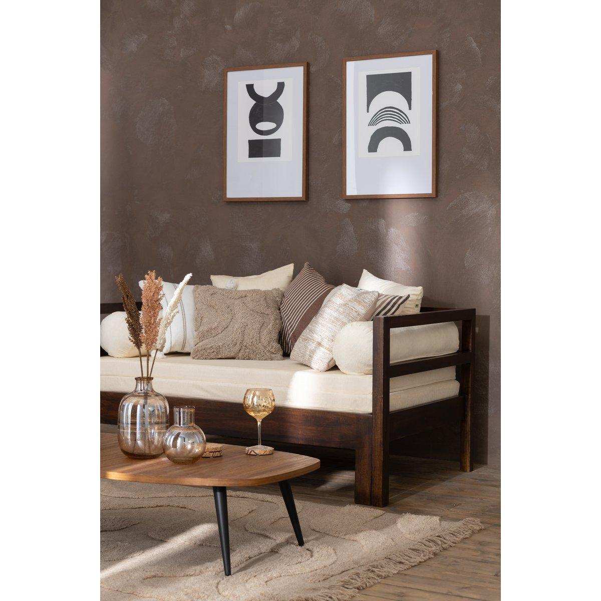 J-Line Kissen Tufted Curves – Wolle – Beige - HomeDesign Knaus