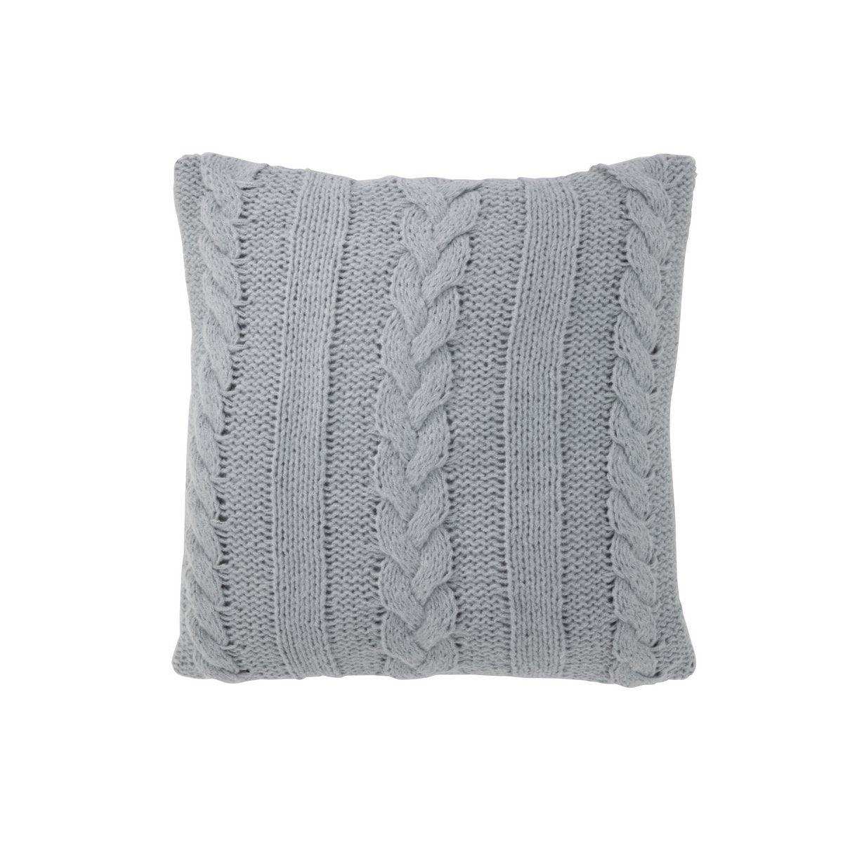 J-Line Kissen Twist – Polyester – Grau - HomeDesign Knaus