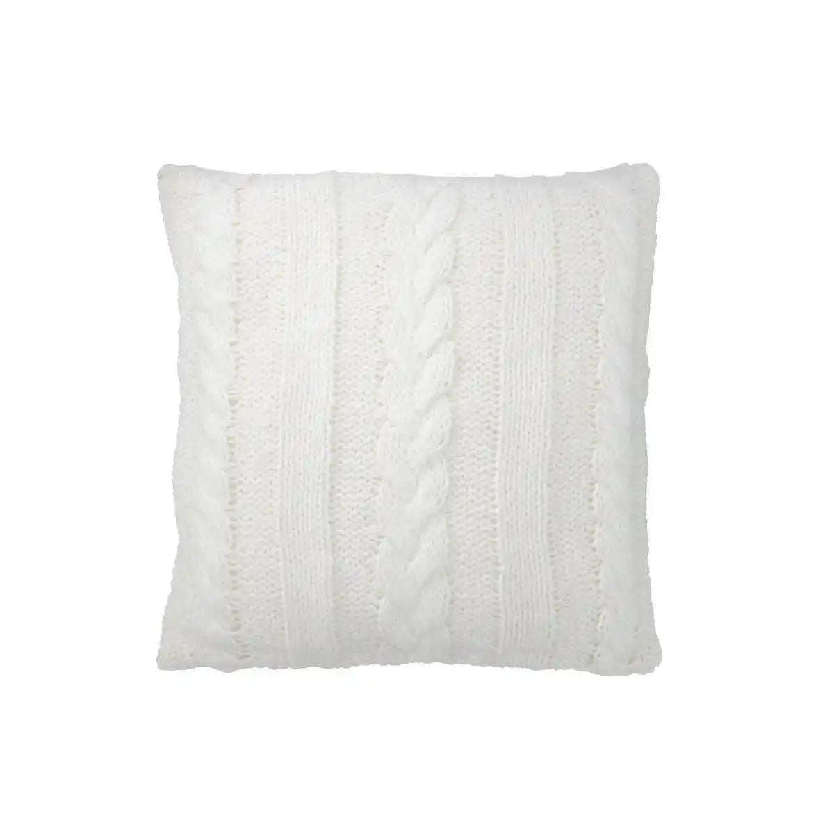 J-Line Kissen Twist – Polyester – weiß - HomeDesign Knaus