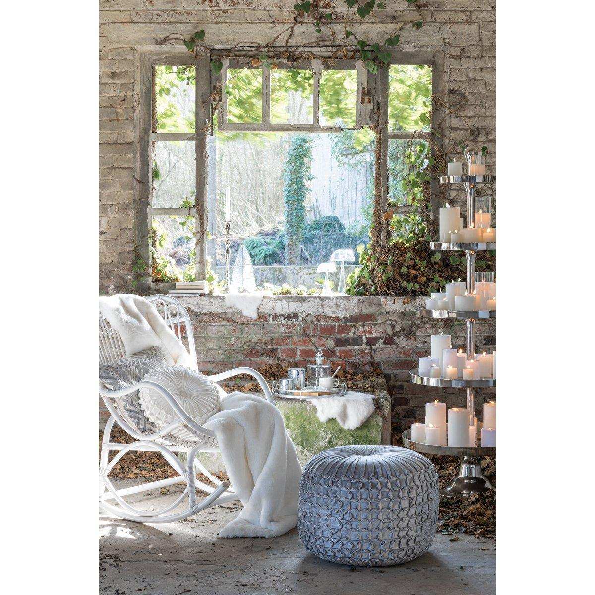 J-Line Kissen Viva Round – Polyester weiß - HomeDesign Knaus