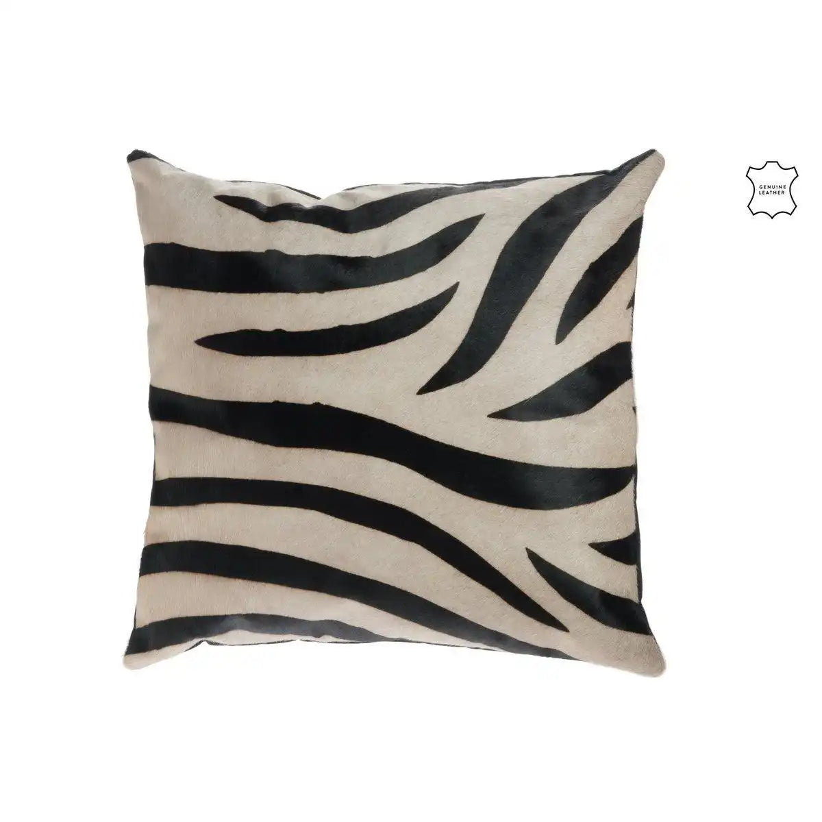 J-Line Kissen Zebra - Leder/Canvas - schwarz - HomeDesign Knaus