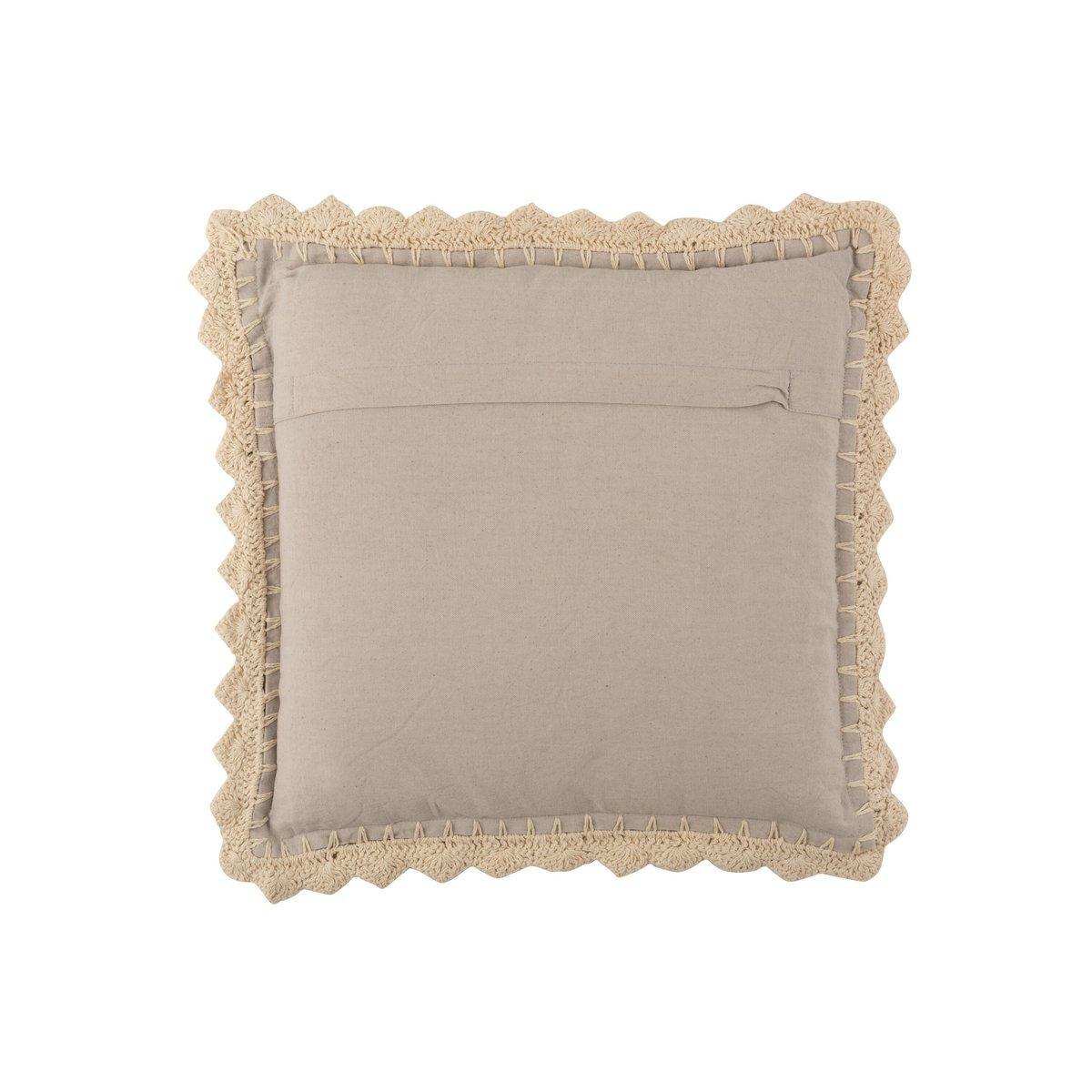 J-Line Kissenrand – Viskose – quadratisch – grau - HomeDesign Knaus
