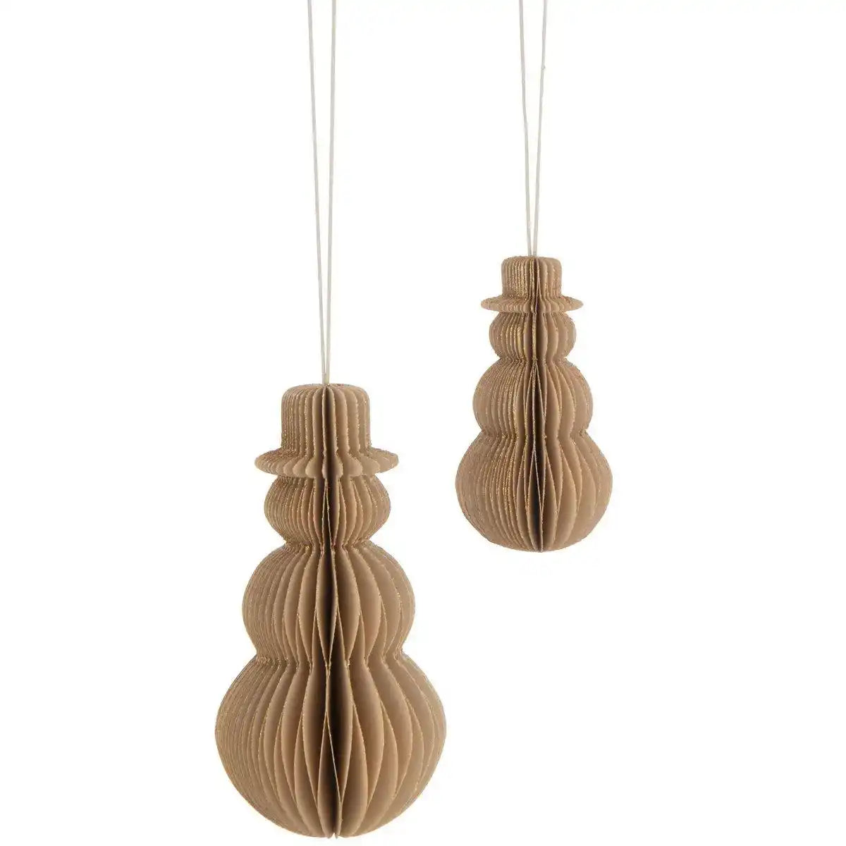 J-Line Kleiderbügel Schneemann Papier Beige Groß - HomeDesign Knaus