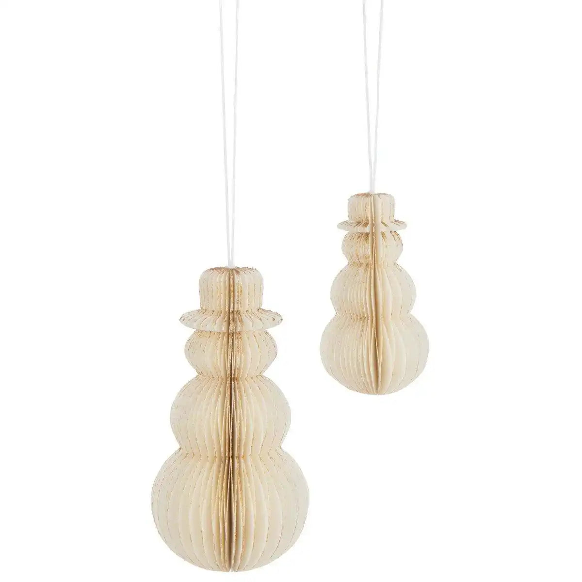 J-Line Kleiderbügel Schneemann Papier Cremeweiß Groß - HomeDesign Knaus