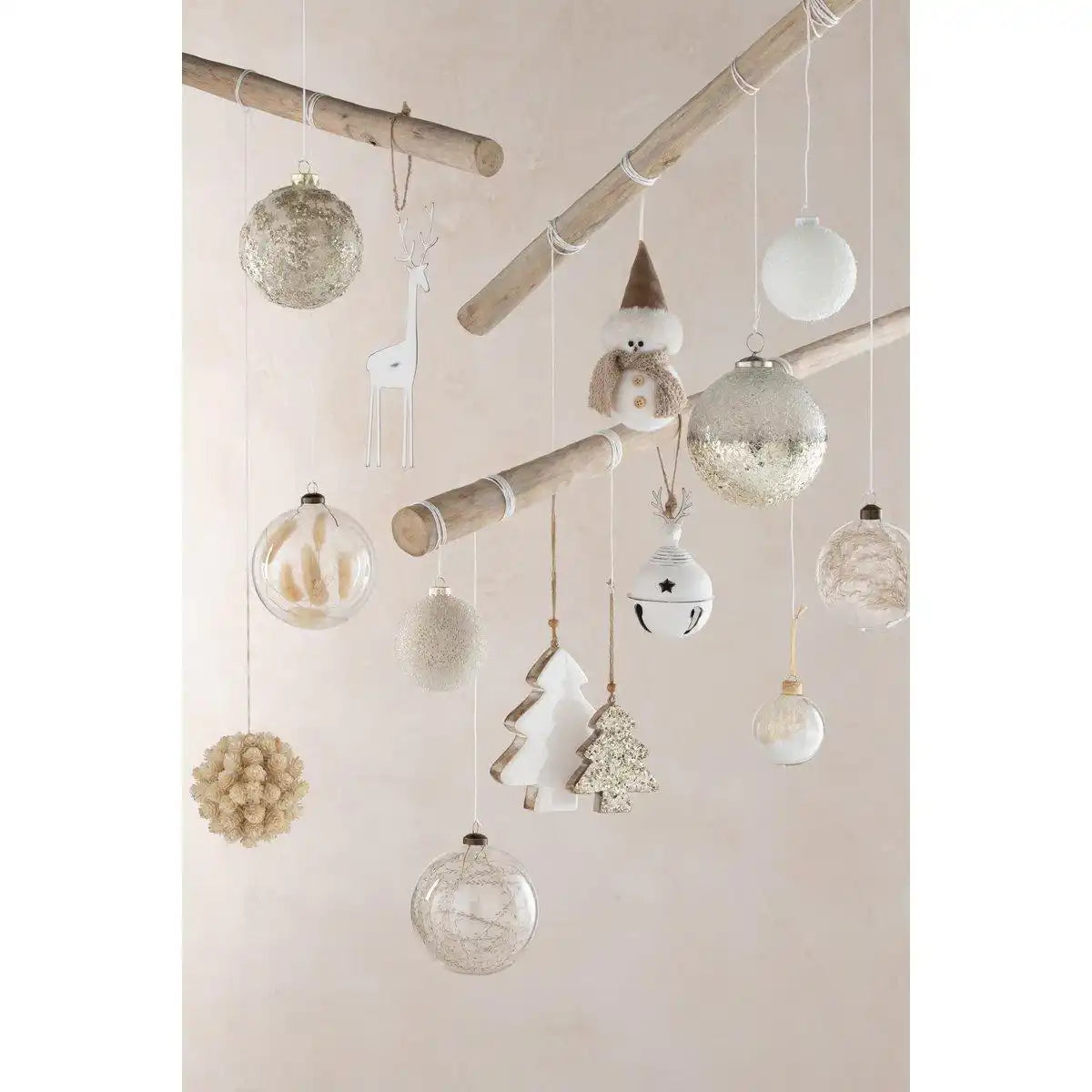 J-Line Kleiderbügel Weihnachtsbaum Mangoholz Weiß Klein - HomeDesign Knaus