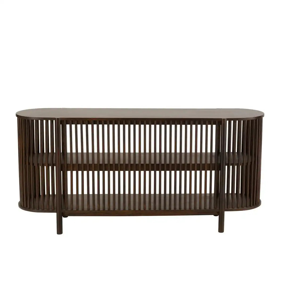 J-Line Konsole 2 Planken Conie Mangoholz Dunkelbraun - HomeDesign Knaus