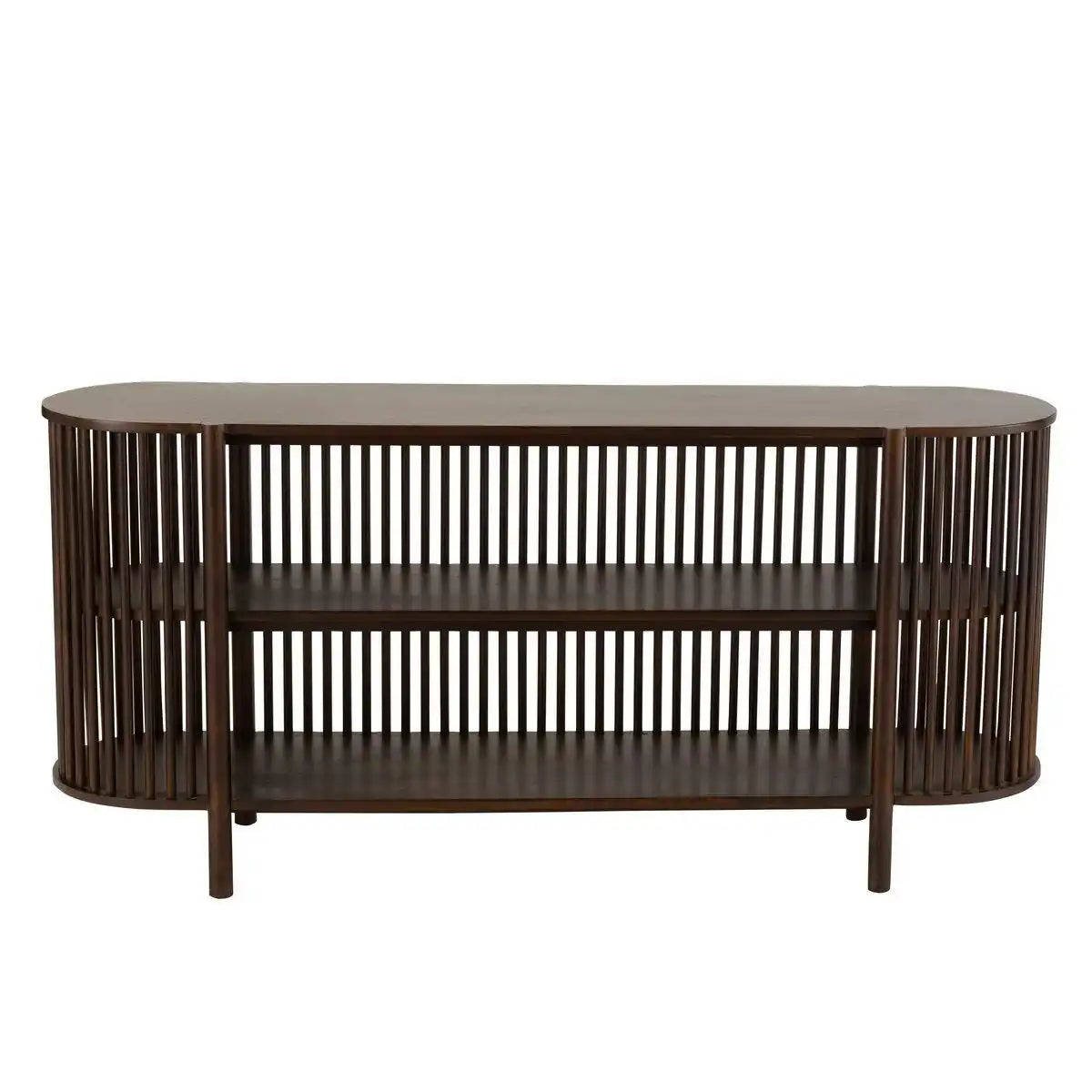 J-Line Konsole 2 Planken Conie Mangoholz Dunkelbraun - HomeDesign Knaus