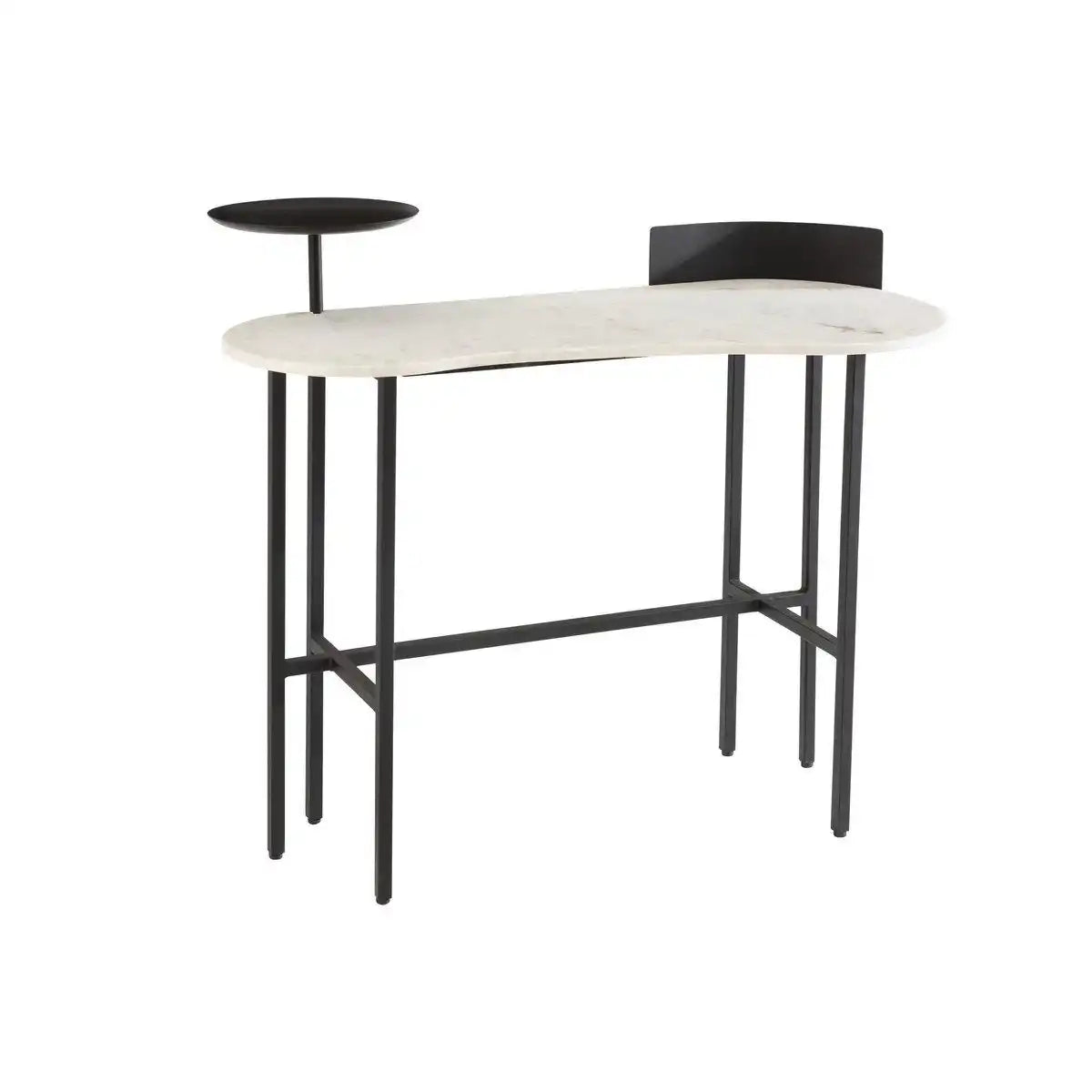 J-Line Konsole Marmor/Eisen Weiß/Schwarz - HomeDesign Knaus