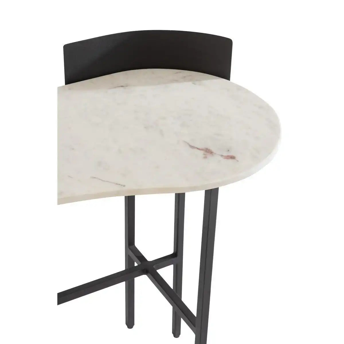 J-Line Konsole Marmor/Eisen Weiß/Schwarz - HomeDesign Knaus