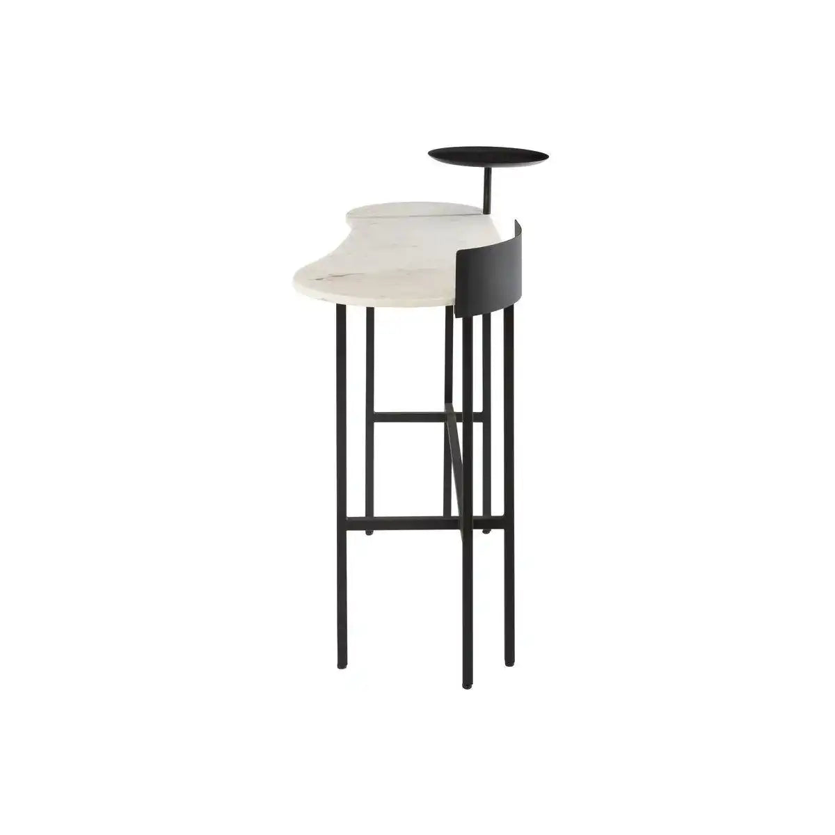 J-Line Konsole Marmor/Eisen Weiß/Schwarz - HomeDesign Knaus