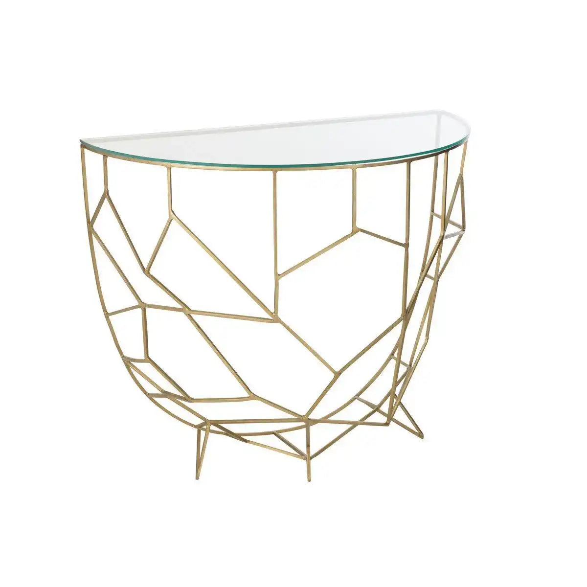 J-Line Konsole Moza Metall/Glas Gold - HomeDesign Knaus