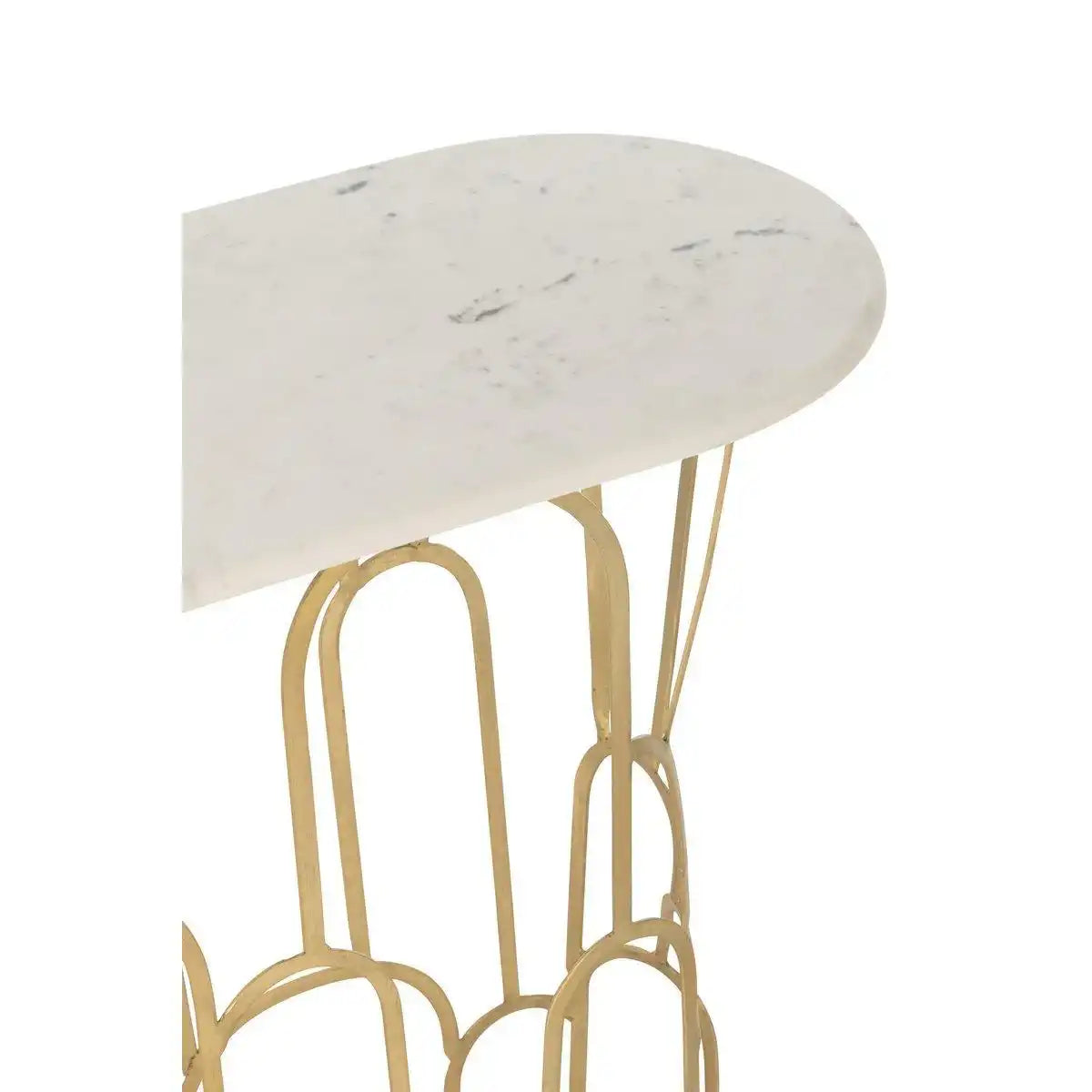 J-Line Konsole Moza Metall/Marmor Gold - HomeDesign Knaus