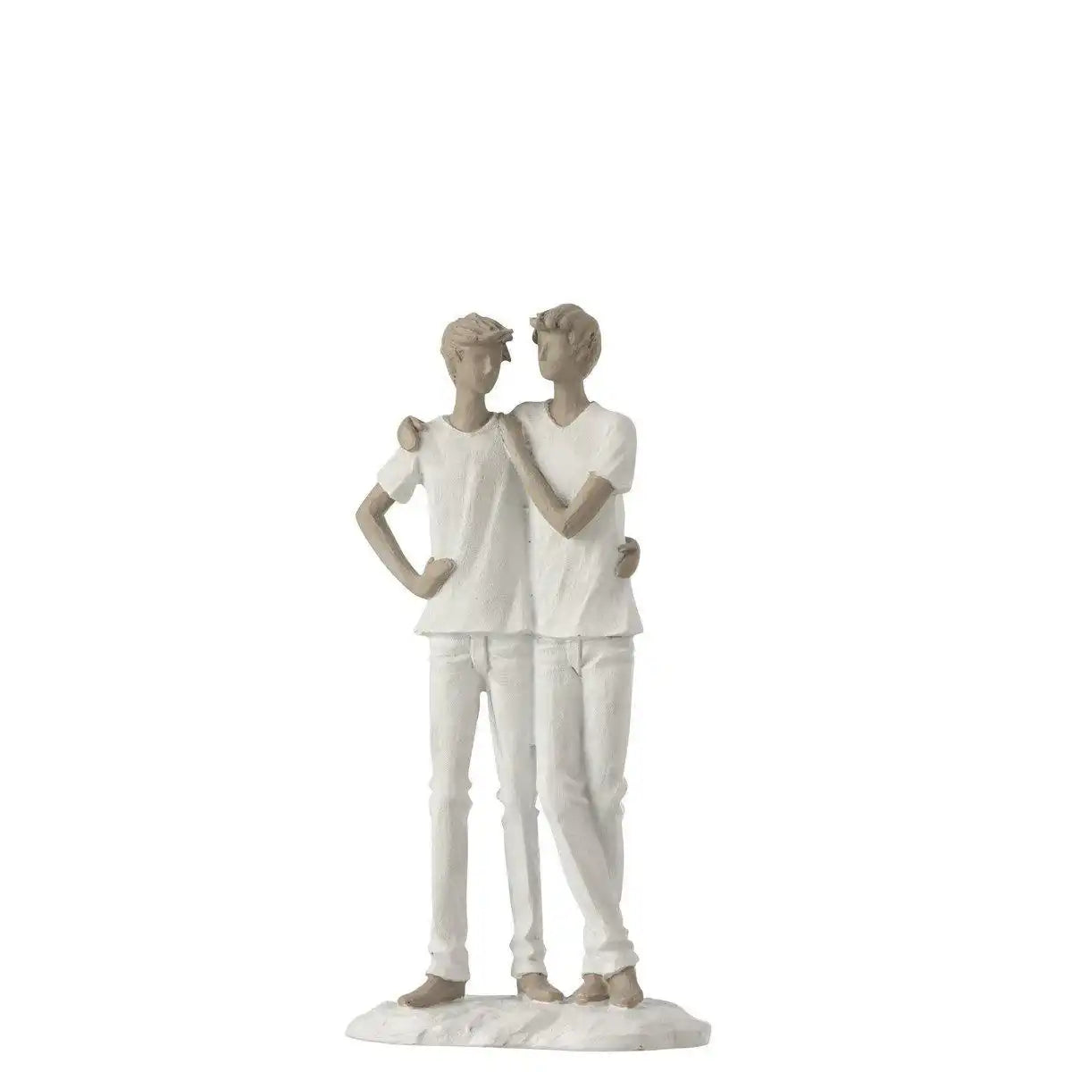 J-Line Koppel Jongens Poly Wit/Taupe - HomeDesign Knaus