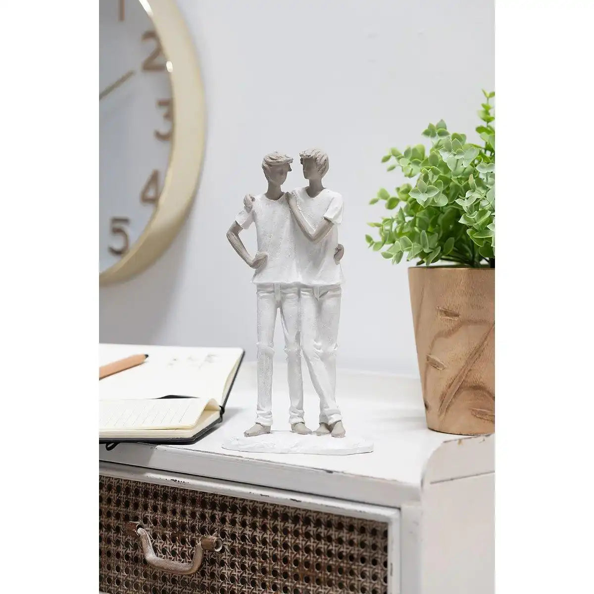 J-Line Koppel Jongens Poly Wit/Taupe - HomeDesign Knaus