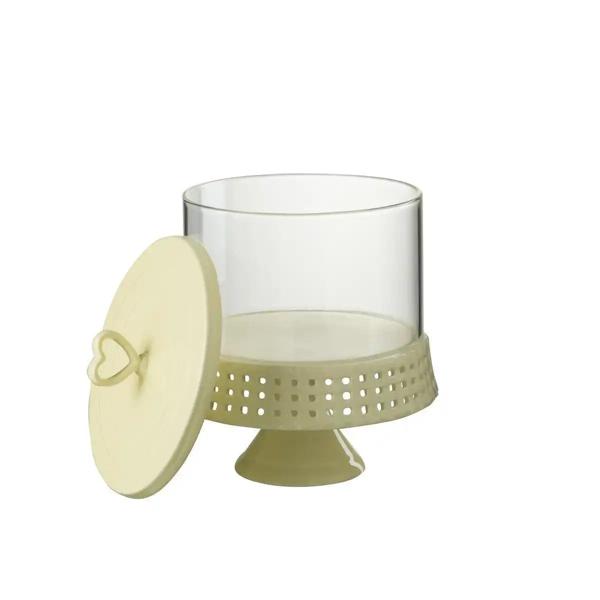 J-Line Kuchenteller unter Glas - Tortenständer - Keramik - Gelb - L - HomeDesign Knaus