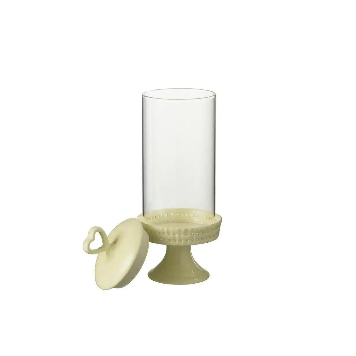 J-Line Kuchenteller unter Glas - Tortenständer - Keramik - Gelb - M - HomeDesign Knaus