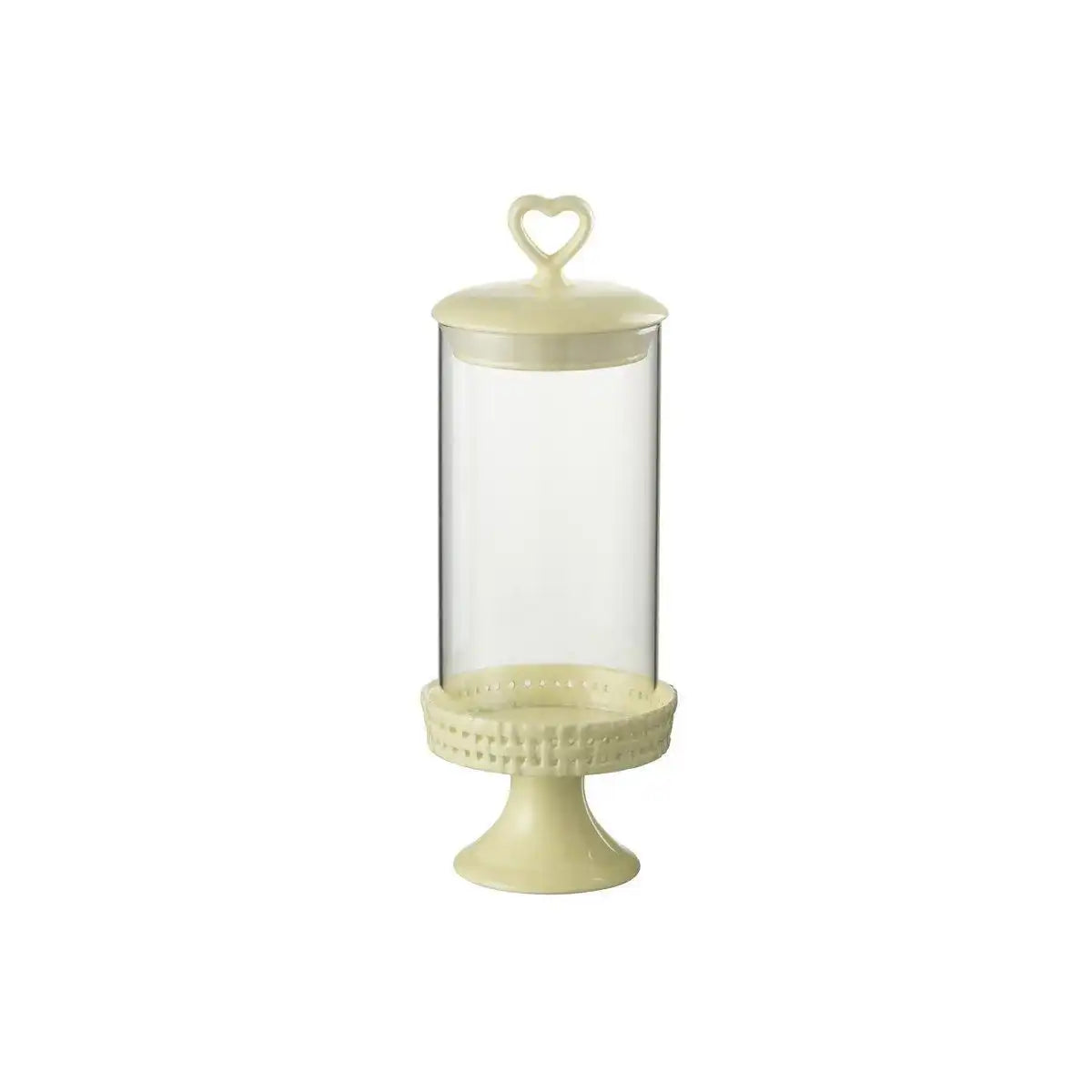 J-Line Kuchenteller unter Glas - Tortenständer - Keramik - Gelb - M - HomeDesign Knaus
