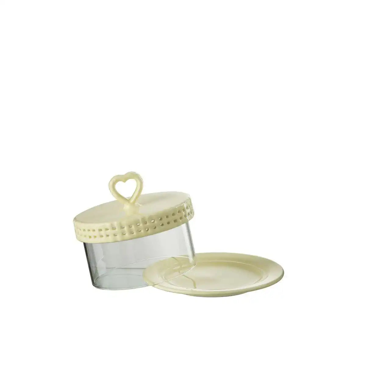 J-Line Kuchenteller unter Glas - Tortenständer - Keramik - Gelb - S - HomeDesign Knaus