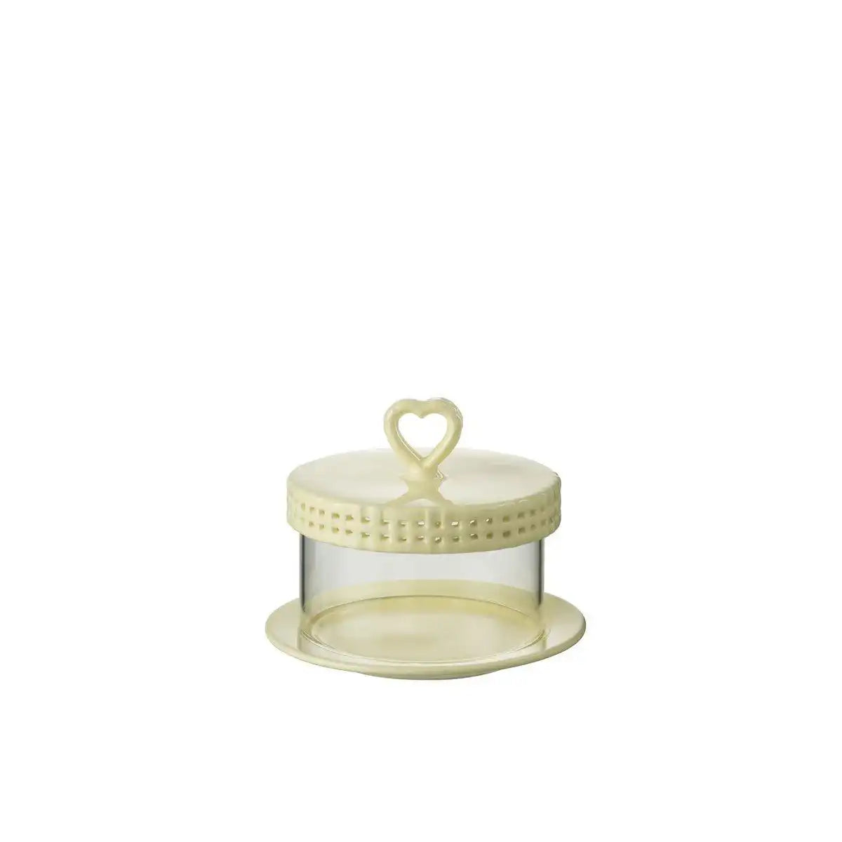 J-Line Kuchenteller unter Glas - Tortenständer - Keramik - Gelb - S - HomeDesign Knaus