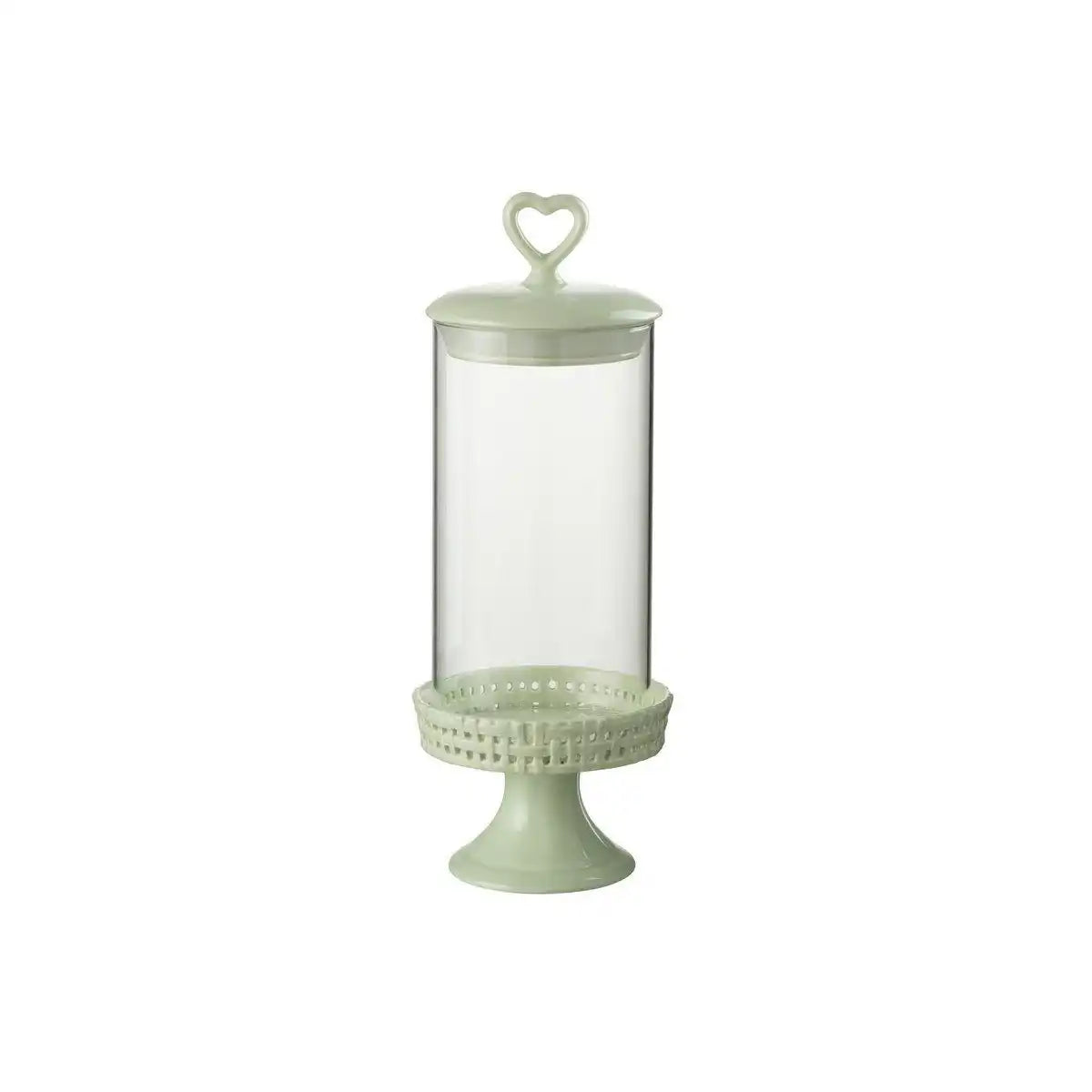 J-Line Kuchenteller unter Glas - Tortenständer - Keramik - Grün - M - HomeDesign Knaus