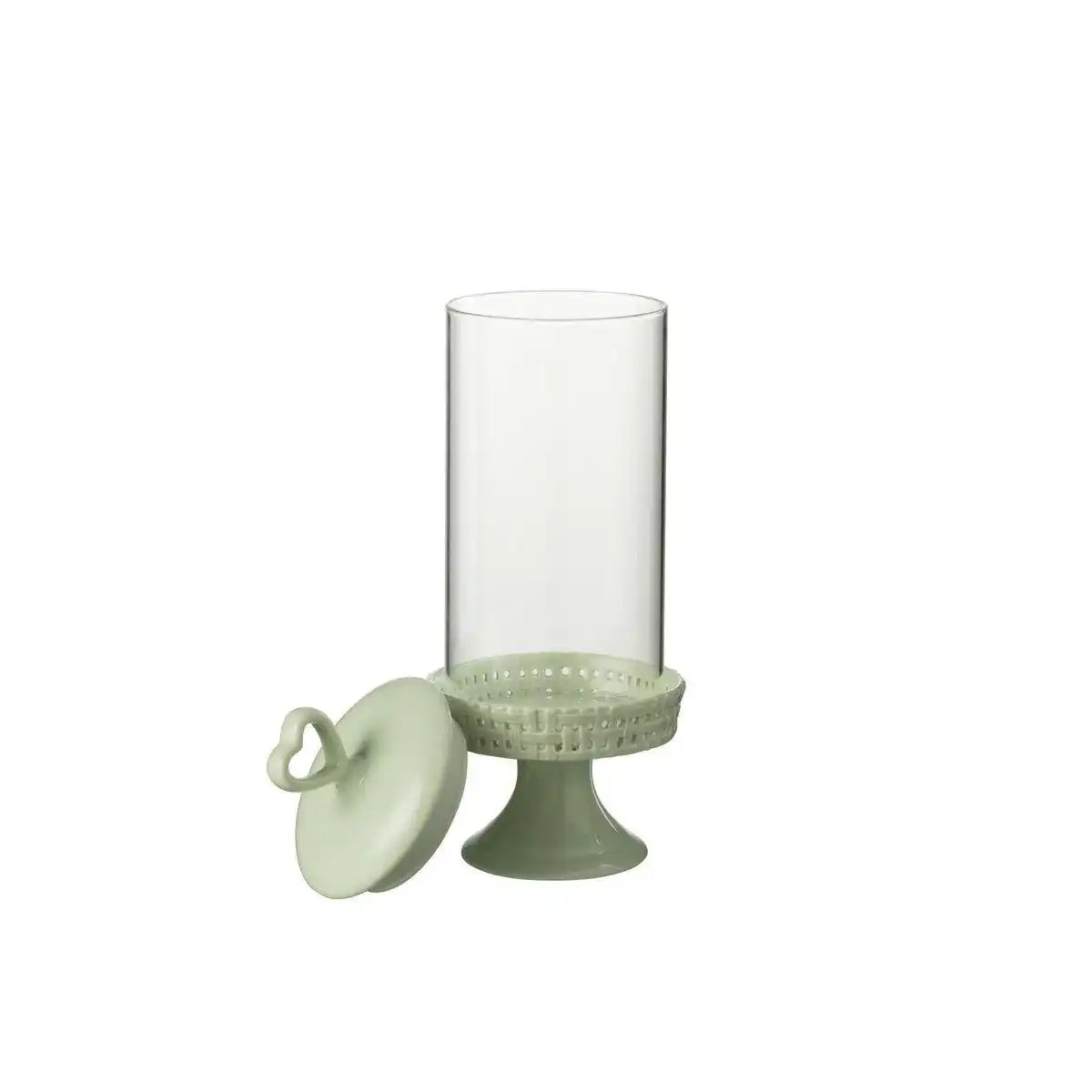 J-Line Kuchenteller unter Glas - Tortenständer - Keramik - Grün - M - HomeDesign Knaus