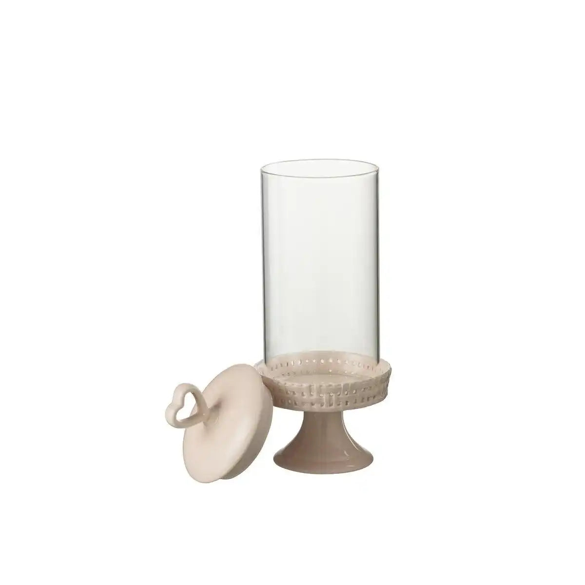 J-Line Kuchenteller unter Glas - Tortenständer - Keramik - Rosa - M - HomeDesign Knaus