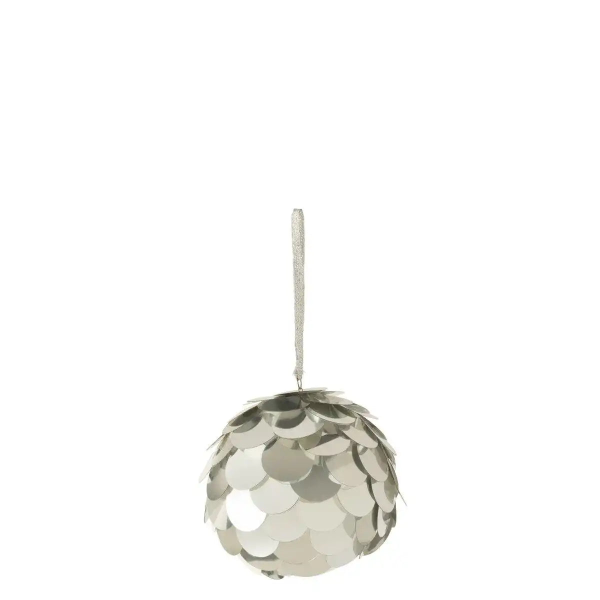 J-Line Kugelanhänger Pailletten Kunststoff Silber - HomeDesign Knaus