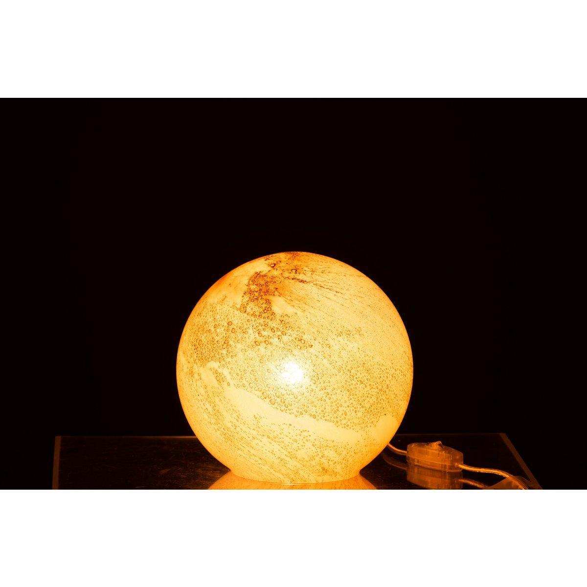 J-Line Lampe Dany Round - Glas - Braun - klein - HomeDesign Knaus