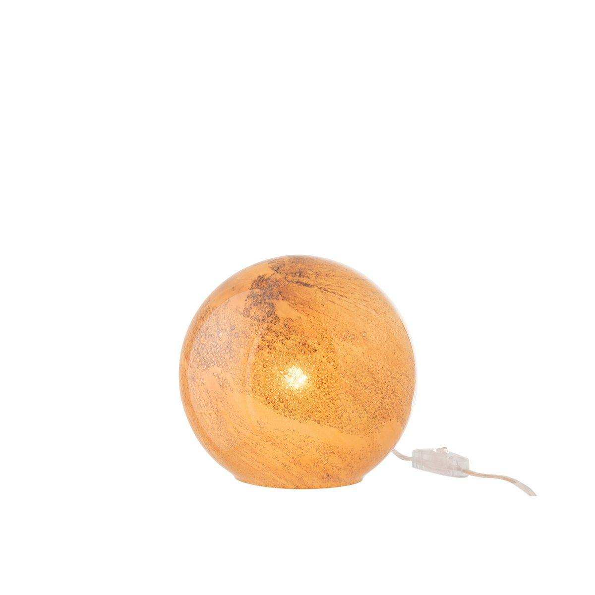 J-Line Lampe Dany Round - Glas - Braun - klein - HomeDesign Knaus