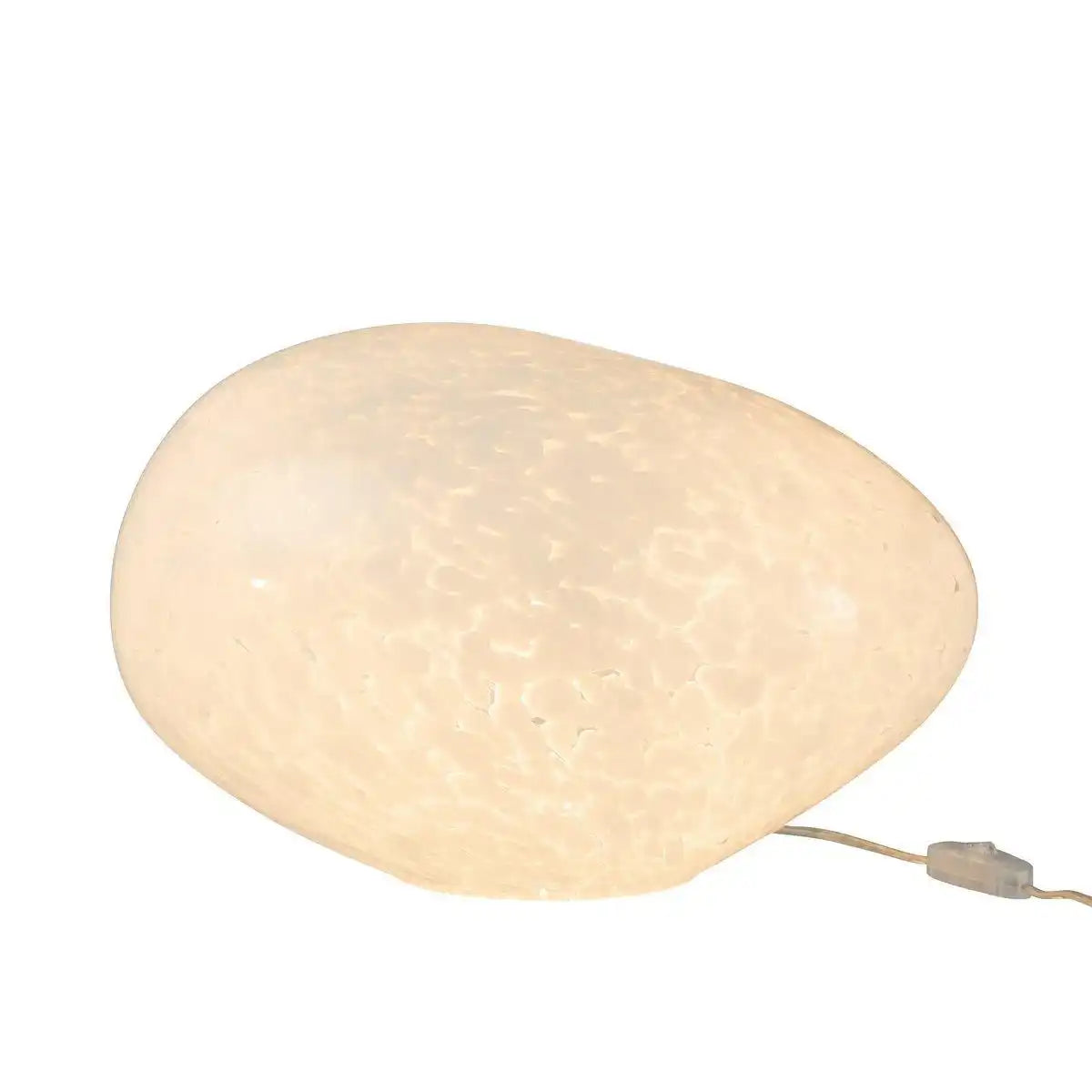 J-Line Lampe Dany Stains Oval - Glas - Weiß - HomeDesign Knaus
