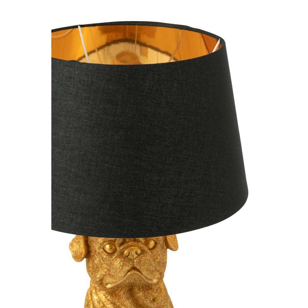 J-Line Lampe Dog Sitting – Harz – Gold – Wohnaccessoires - HomeDesign Knaus