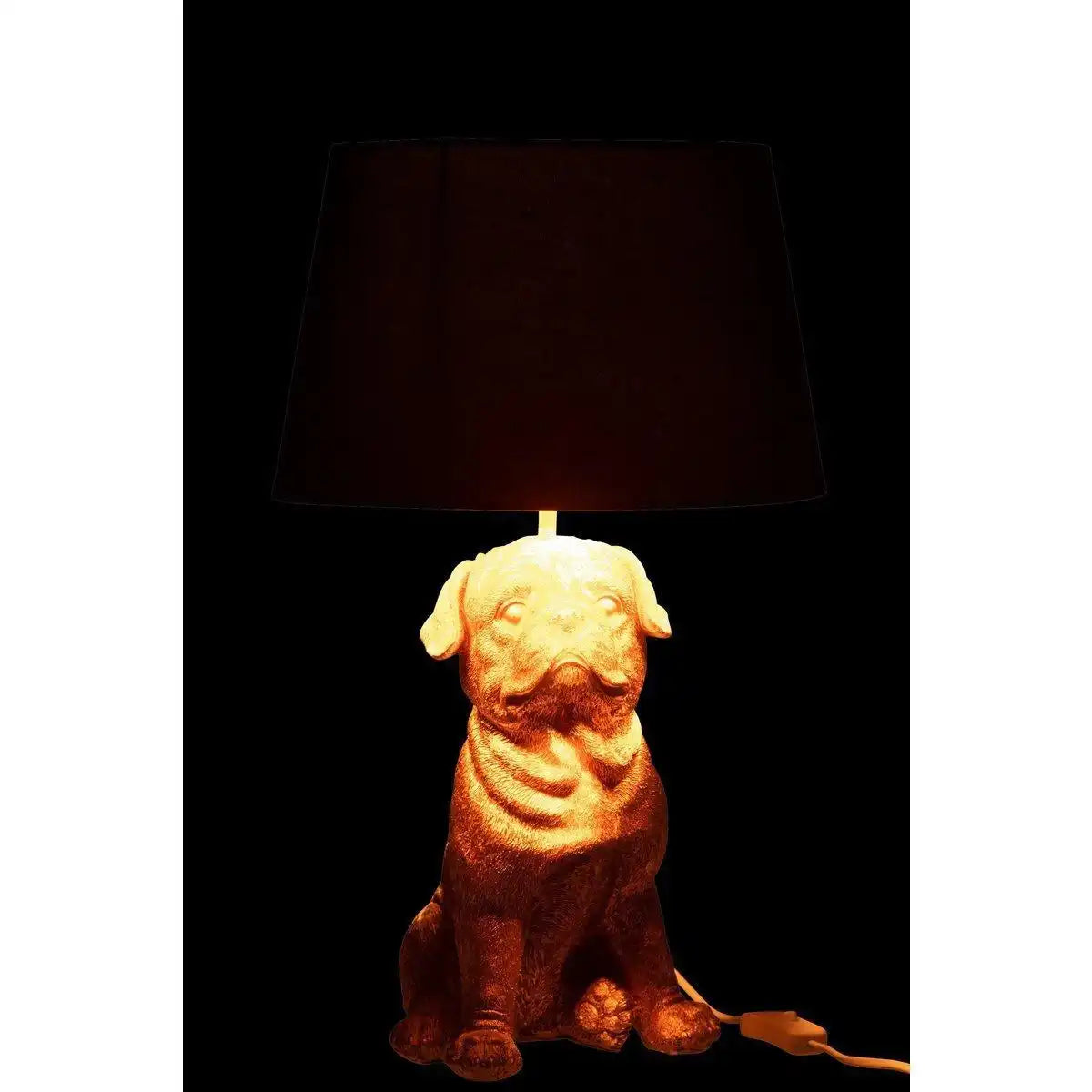 J-Line Lampe Dog Sitting – Harz – Gold – Wohnaccessoires - HomeDesign Knaus